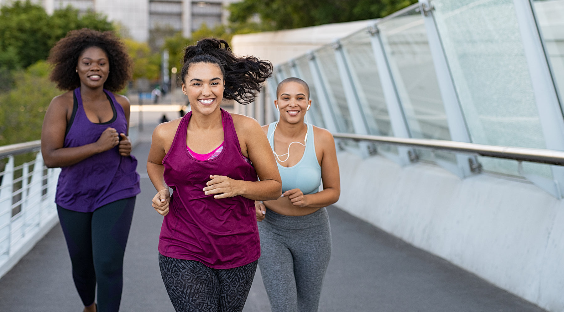 Healthy women running