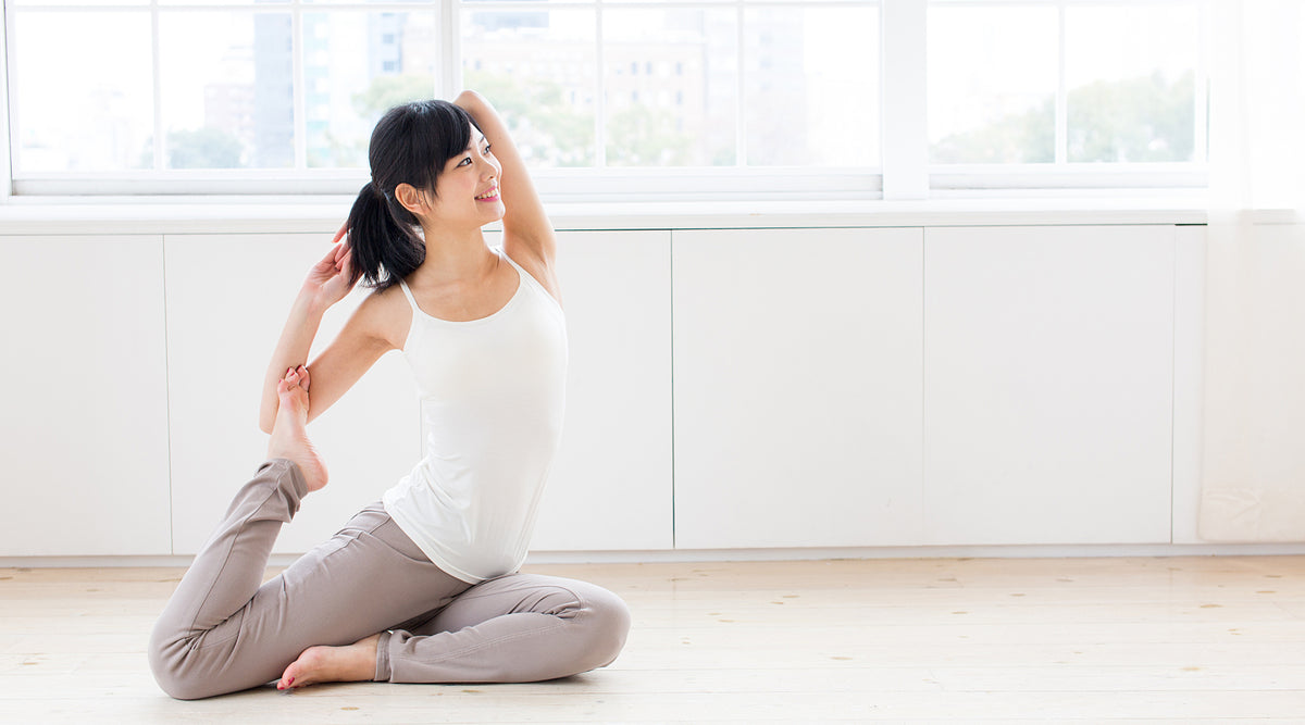 Woman in a yoga pose
