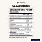 Dr. Cabral Detox Vanilla - FM Detox Supplement Facts