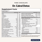Dr. Cabral Detox Chocolate - DNS Supplement Facts