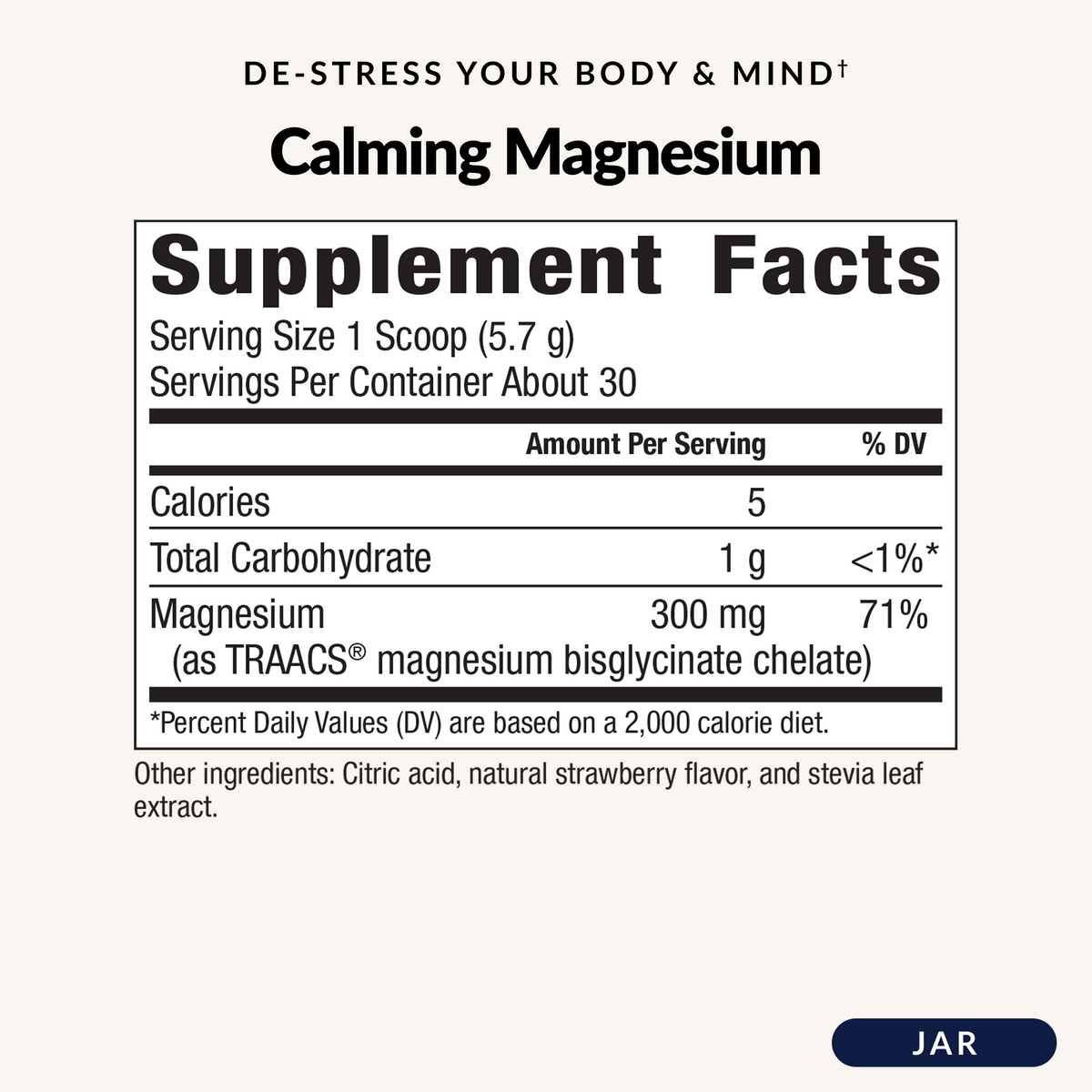 Calming Magnesium - Supplement Facts
