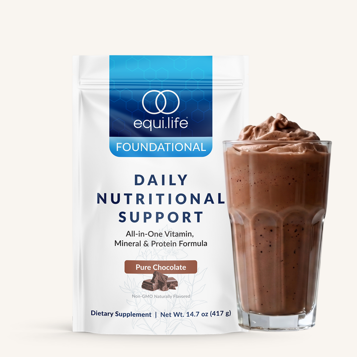 Daily Nutritional Support Chocolate - Bag - Front