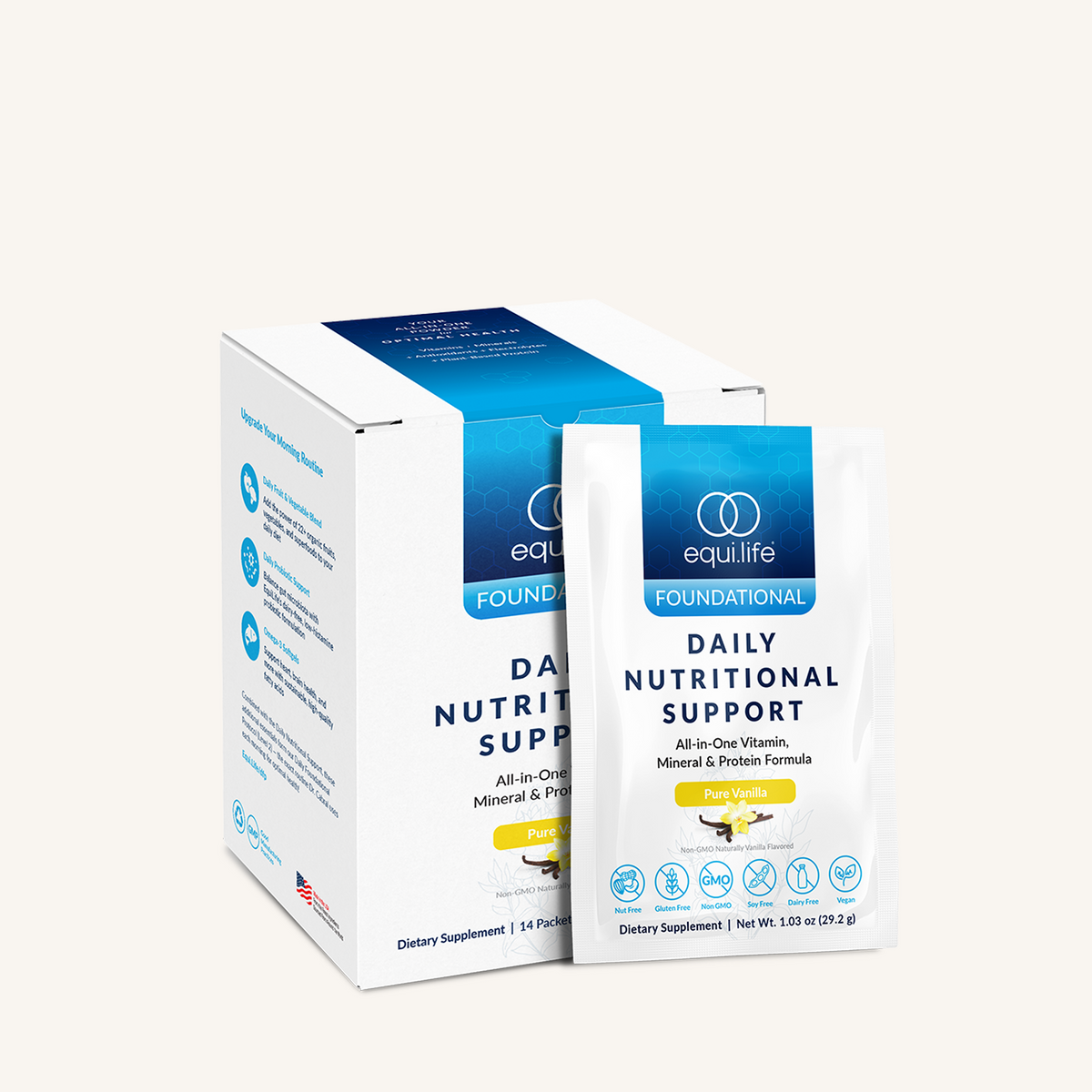 Daily Nutritional Support Vanilla - Travel Packets - Front
