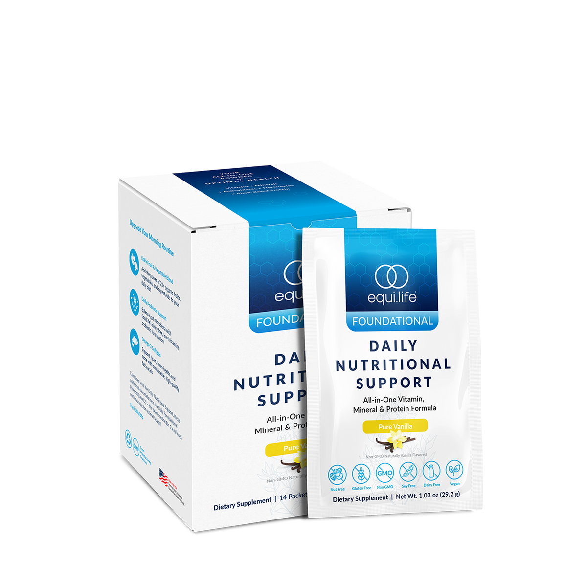 Daily Nutritional Support Vanilla - Travel Packets - Front