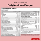 Daily Nutritional Support Strawberry - Bottle - Supplement Facts