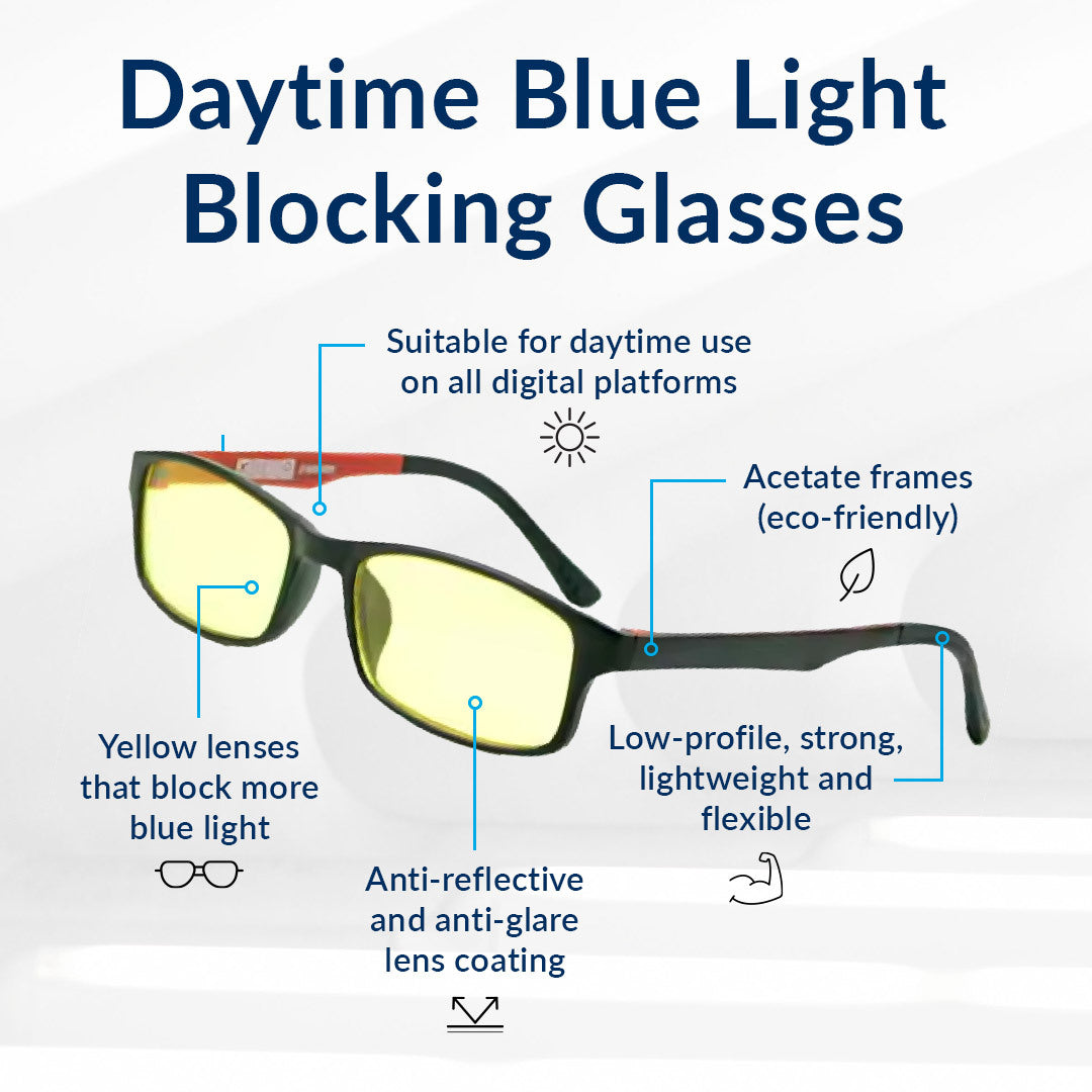 blue light filter goggles Blue Light Blocking Glasses (Daytime / Bedtime)