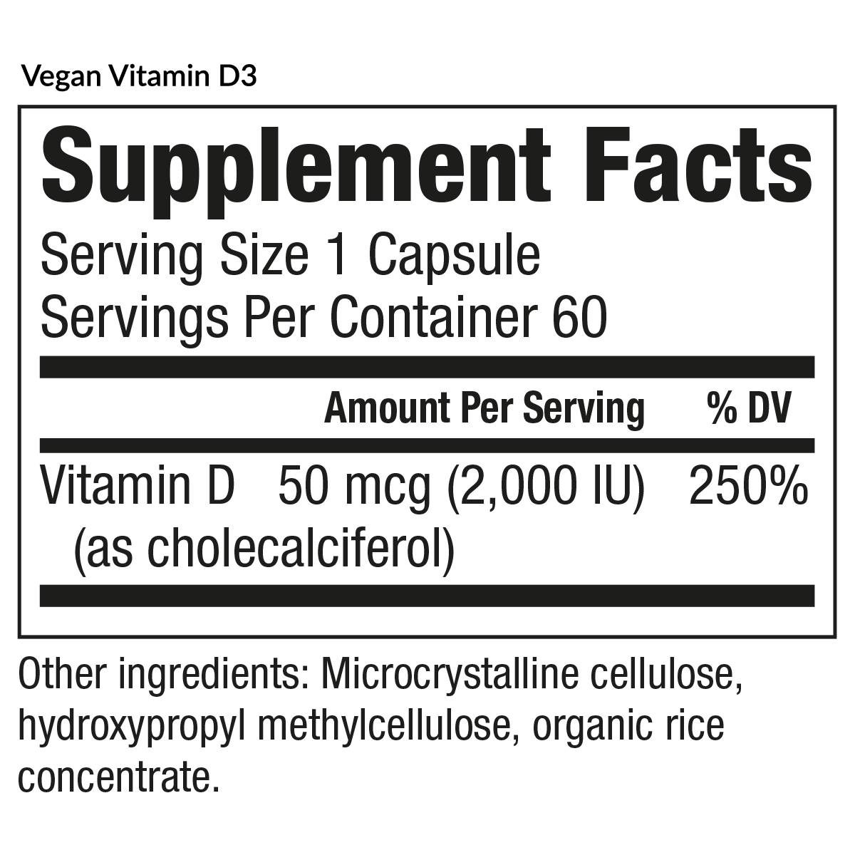 Vegan Vitamin D3 (Capsules)
