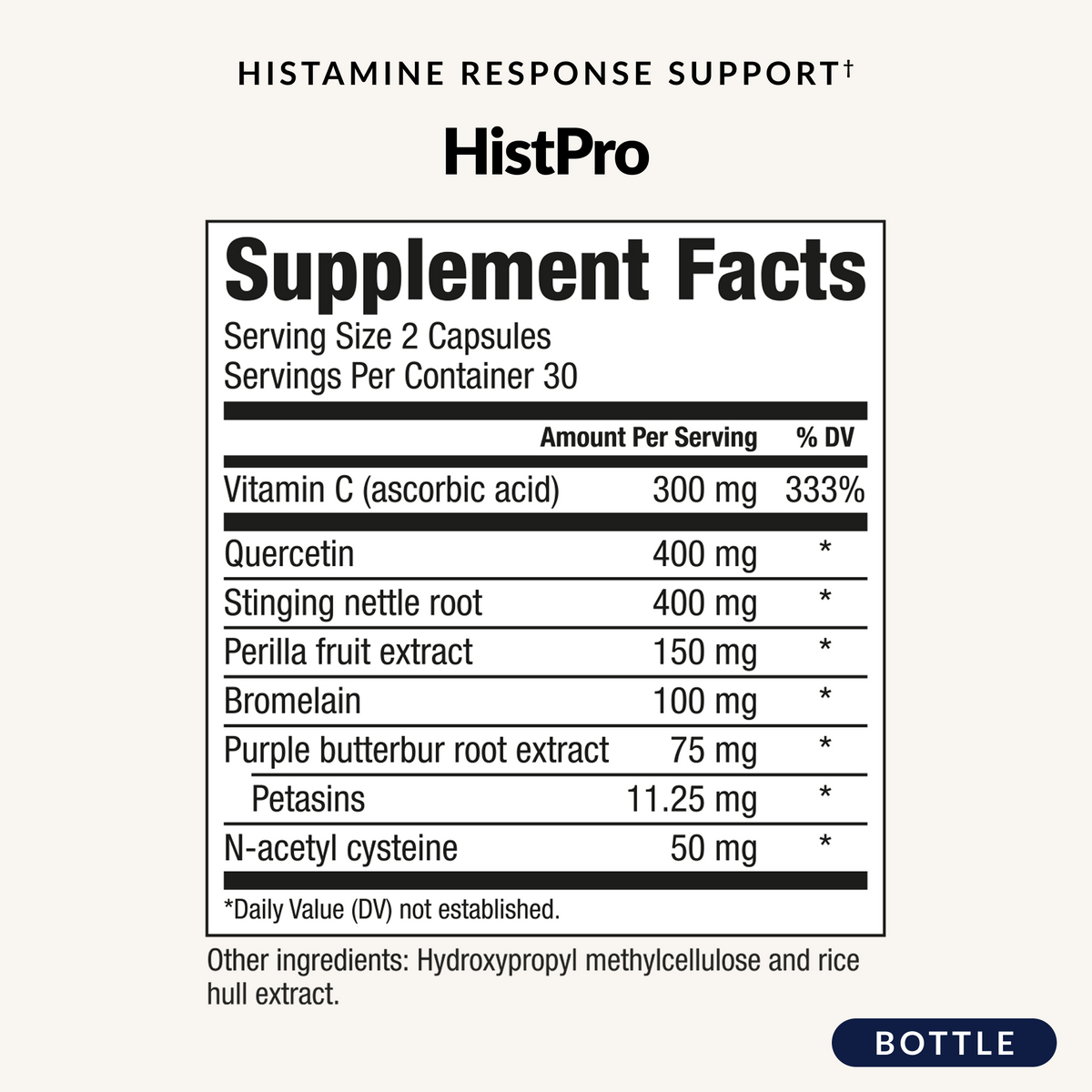 HistPro - Supplement Facts