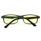 Daytime Blue Light Blocking Glasses seen from behind with the temples folded