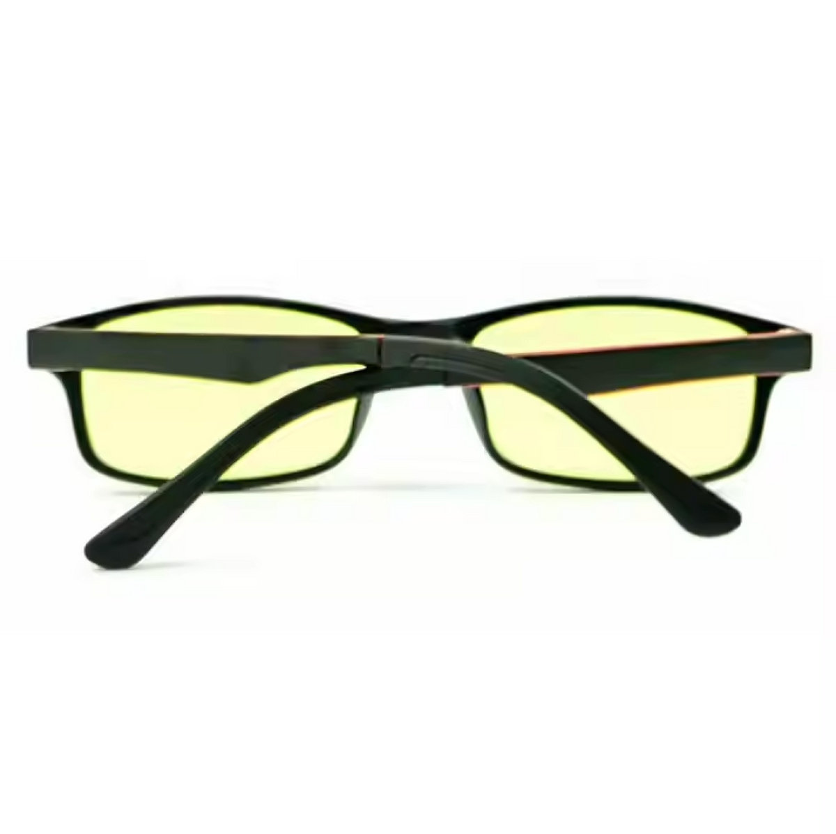 Daytime Blue Light Blocking Glasses seen from behind with the temples folded