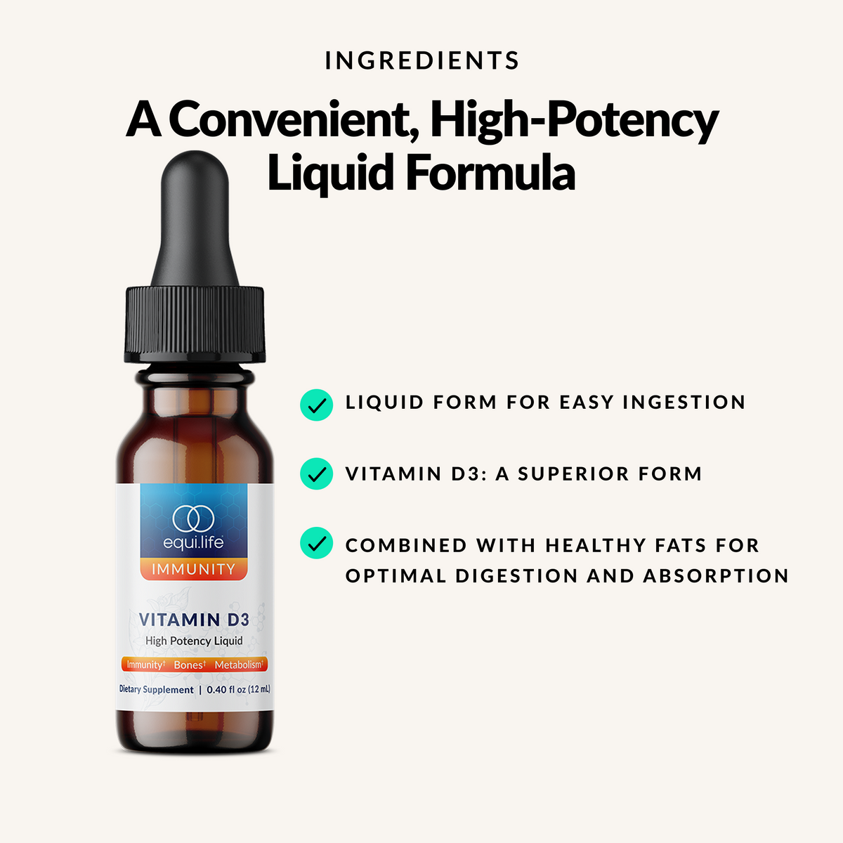 Vitamin D3 High-Potency Liquid - Ingredients
