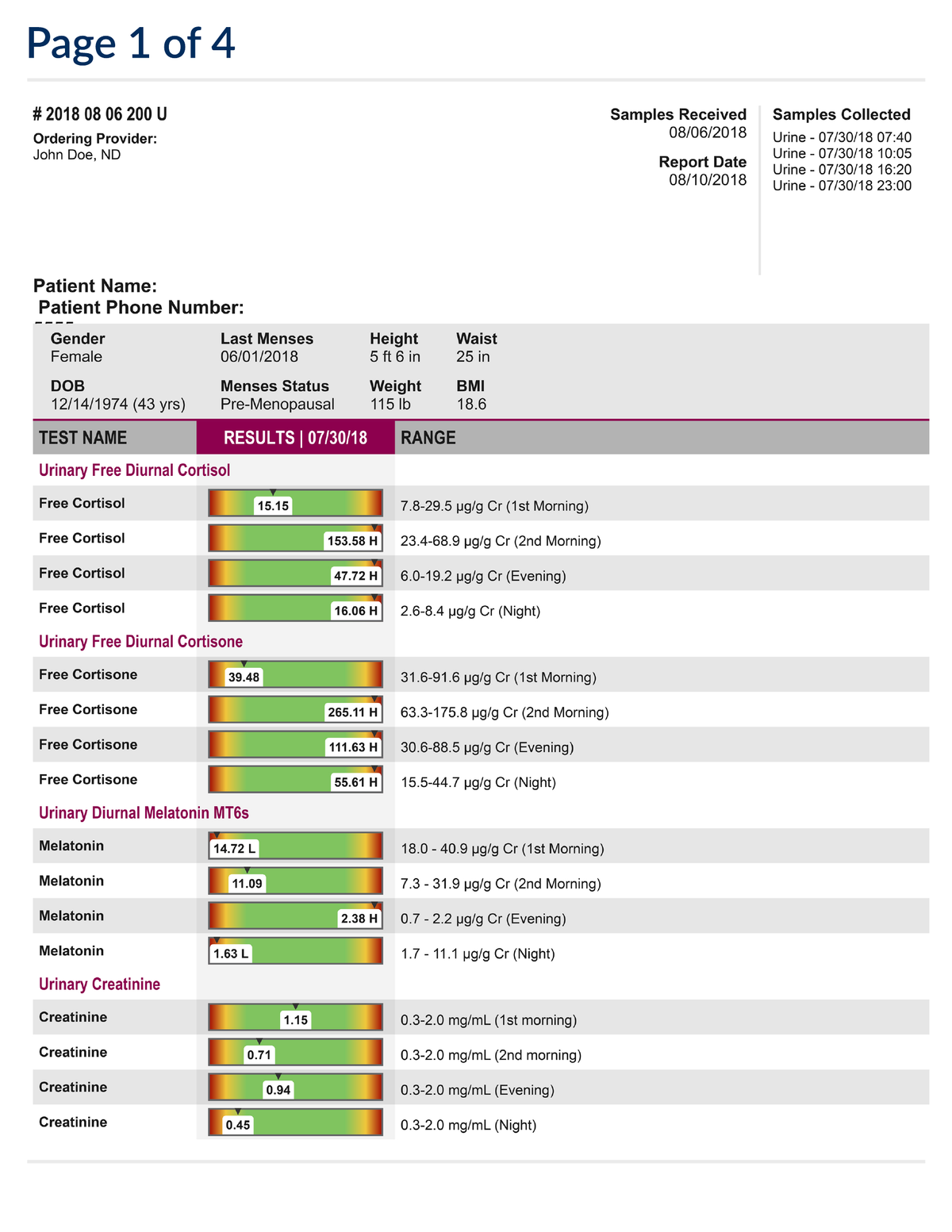 EquiLife Sleep and Stress Test Lab Result Page 1