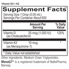 Vitamin D3 + K2