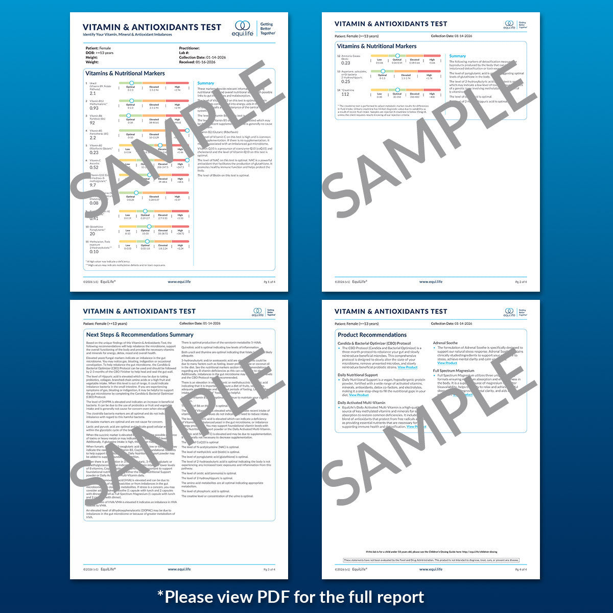Vitamin &amp; Antioxidants Test