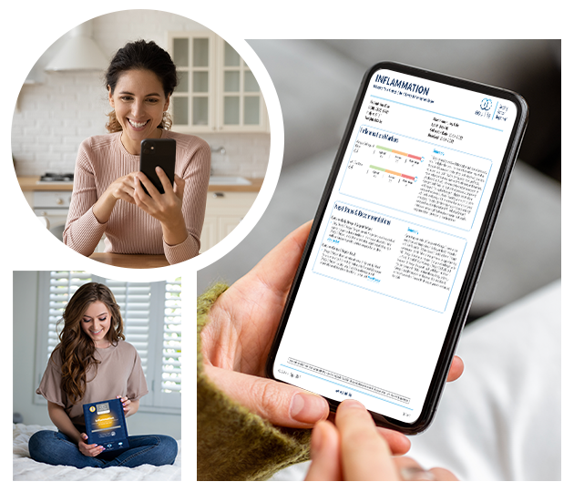EquiLife Inflammation Test results shown on a phone