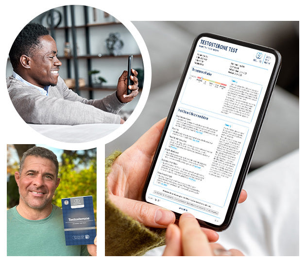 EquiLife Testosterone Test results shown on a phone