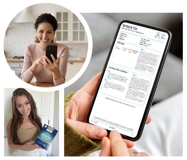 EquiLife Thyroid TSH Test results shown on a phone