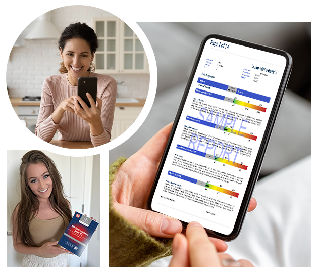 EquiLife Environmental Toxicity Test results shown on a phone